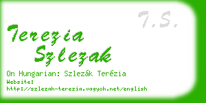 terezia szlezak business card