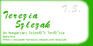 terezia szlezak business card